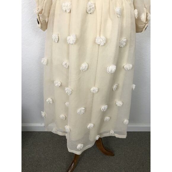 Listicle Melena Semi Sheer Pom Pom Belted Midi Shirt Dress - Picture 12 of 12